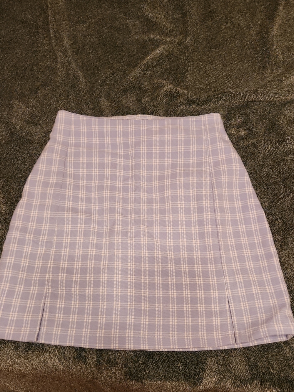 Brandy Melville Light Blue Plaid Mini Skirt